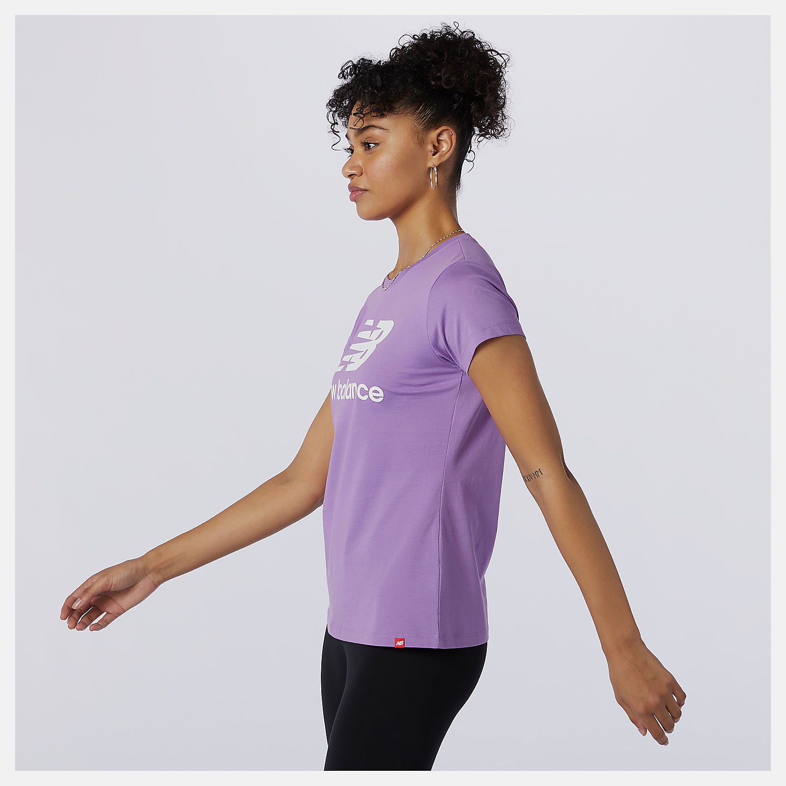 Essentials Stacked Logo Tee-Women | New Balance