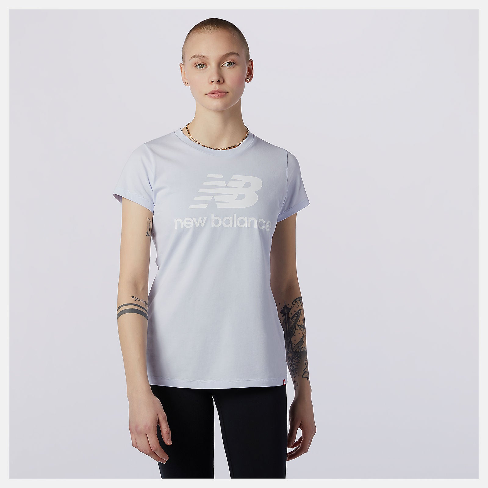 Essentials Stacked Logo Tee-Women | New Balance