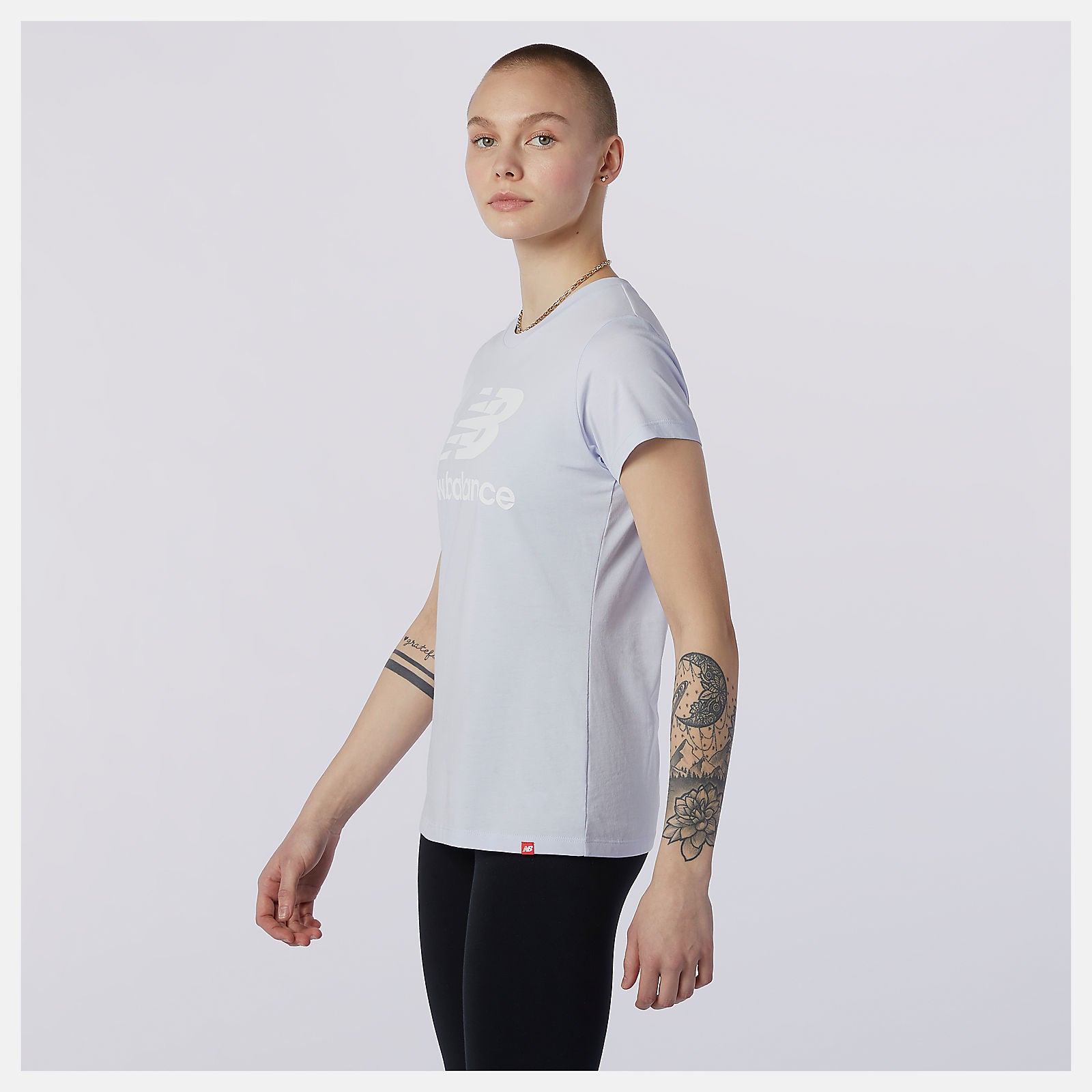 Essentials Stacked Logo Tee-Women | New Balance